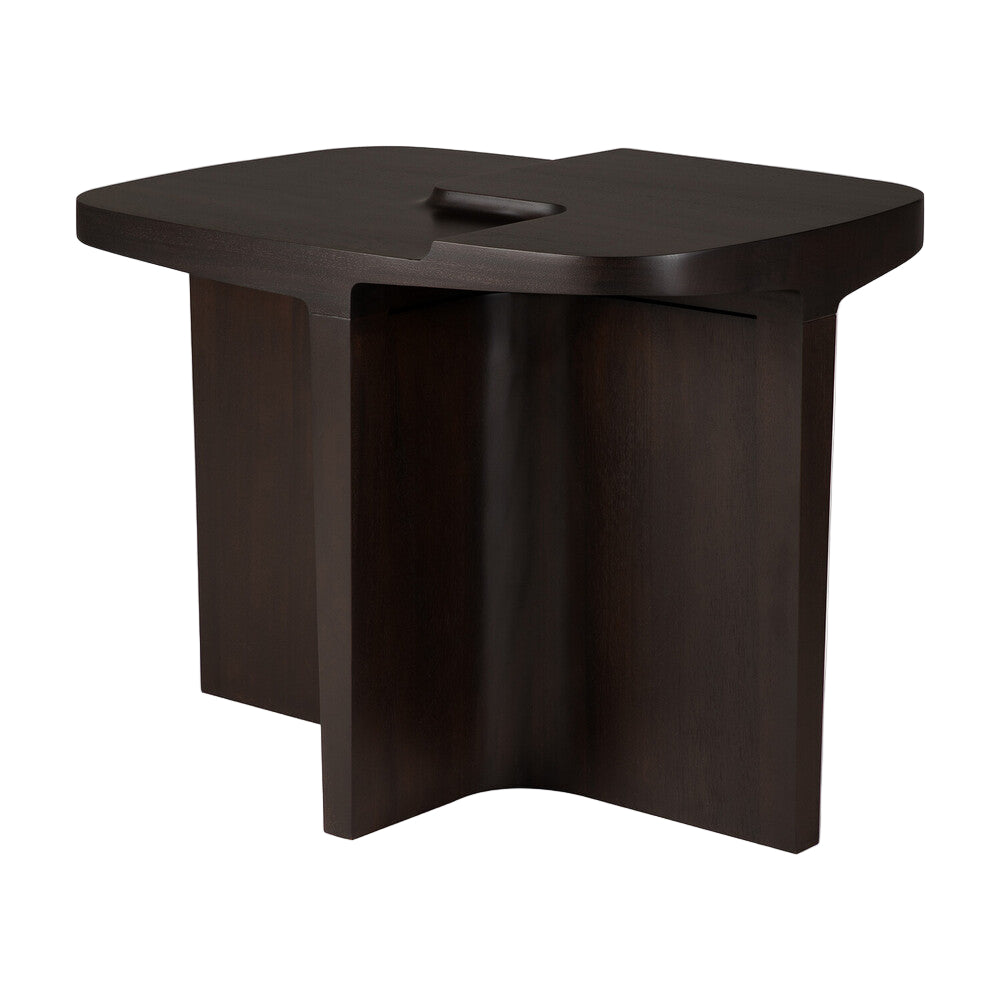 ETHNICRAFT BRUTALIST SIDE TABLE - MAHOGANY ROSE BROWN | $789.00