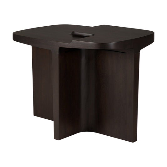 ETHNICRAFT BRUTALIST SIDE TABLE - MAHOGANY ROSE BROWN | $789.00