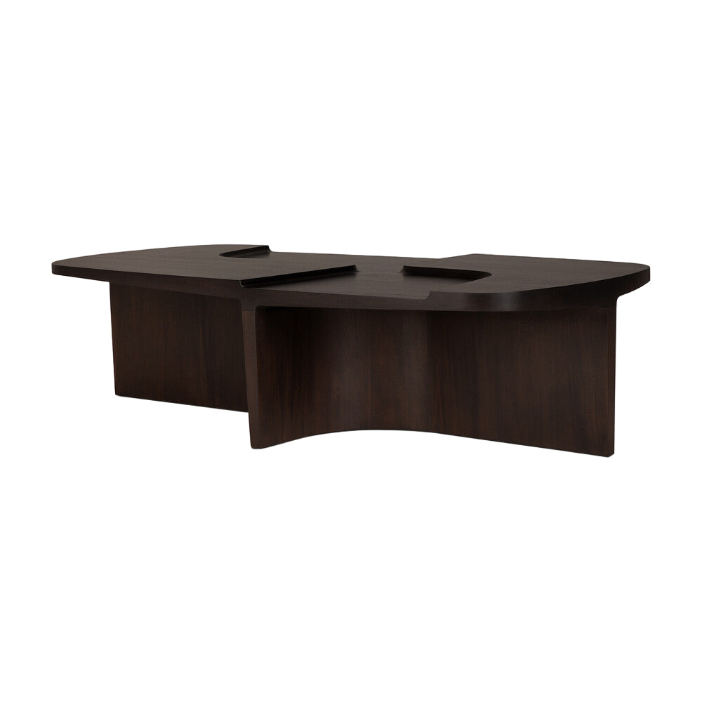 ETHNICRAFT BRUTALIST COFFEE TABLE - MAHOGANY ROSE BROWN | $2,289.00