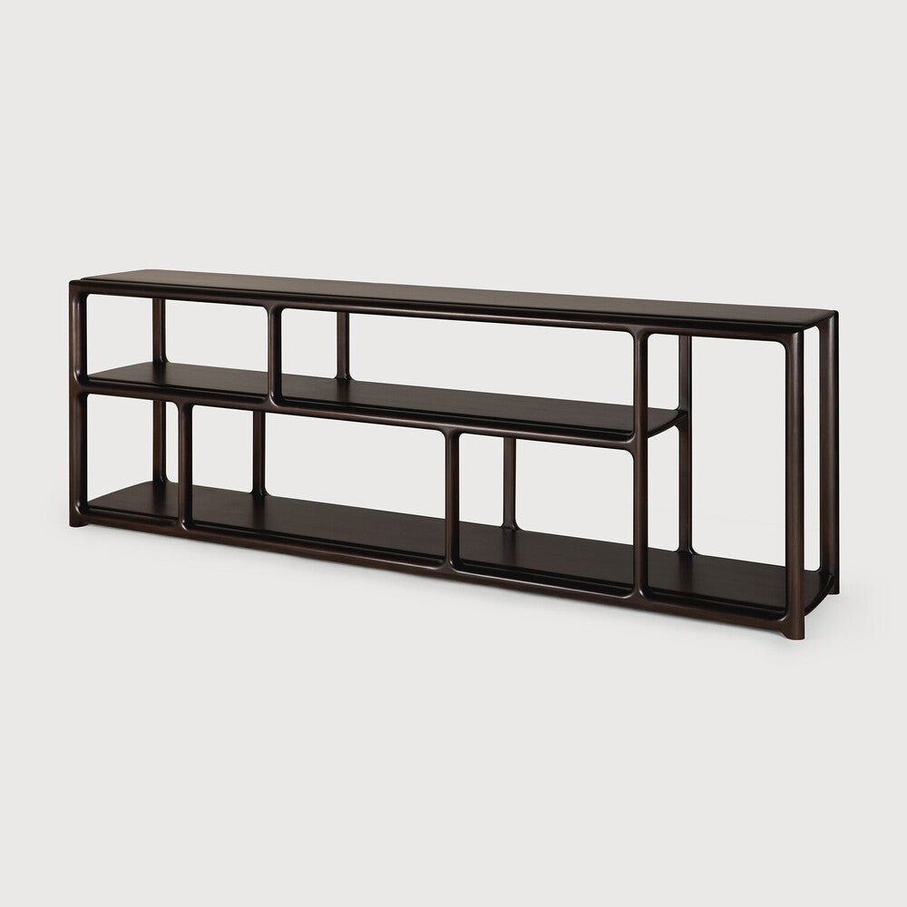 Ethnicraft Eda Rack - Mahogany Rose Brown, Low, side view