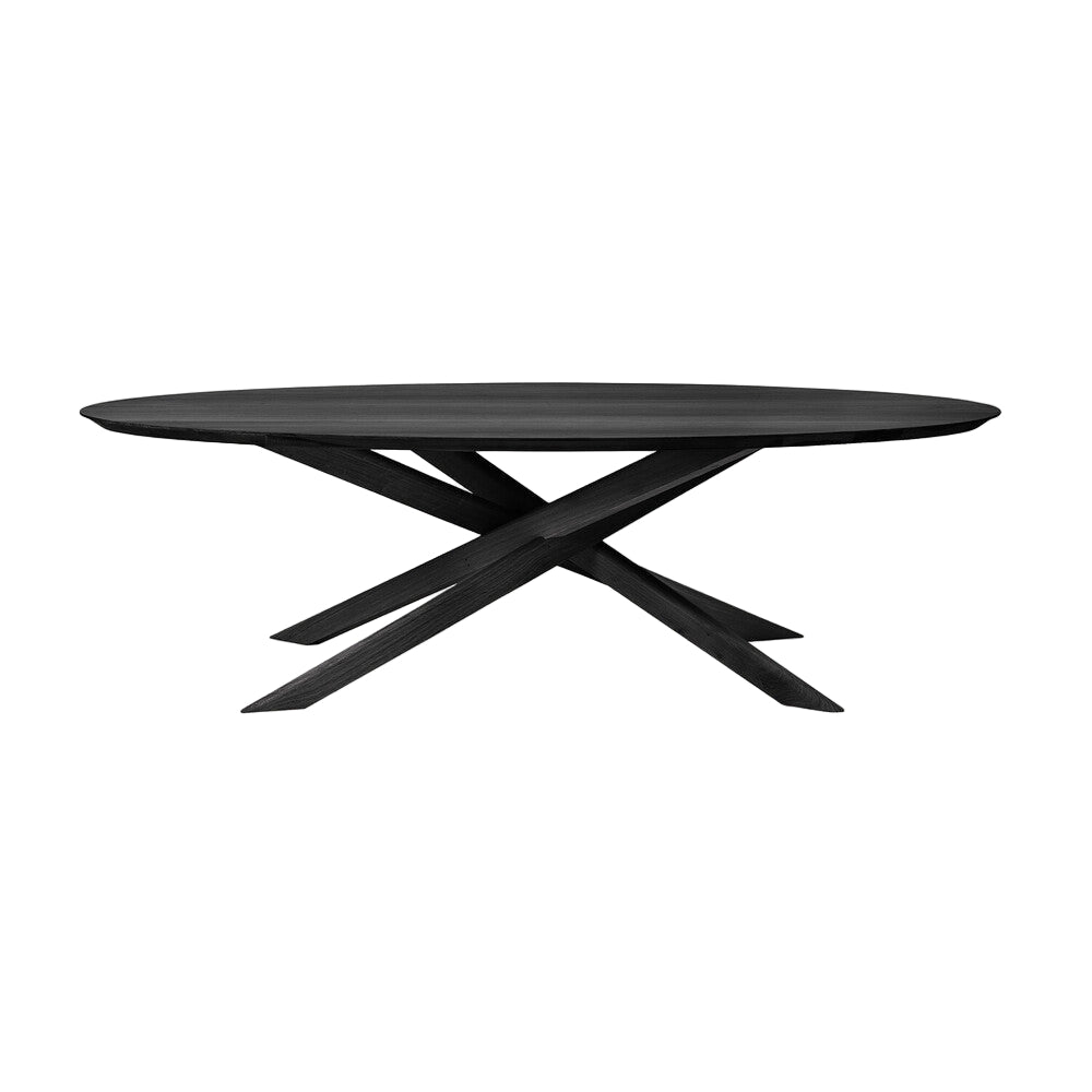 ETHNICRAFT MIKADO OVAL DINING TABLE - OAK BLACK | $6,659.00