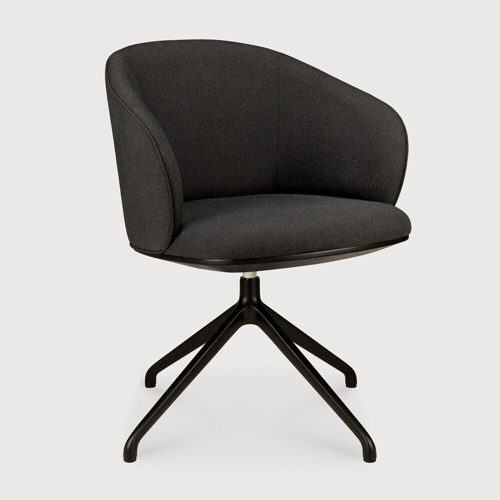 Ethnicraft Unda Office Chair - Charcoal, Without Wheels