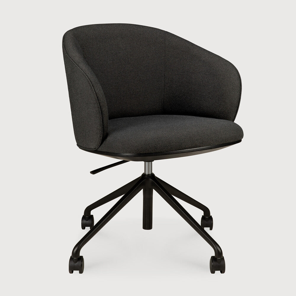 Ethnicraft Unda Office Chair - Charcoal, With Wheels