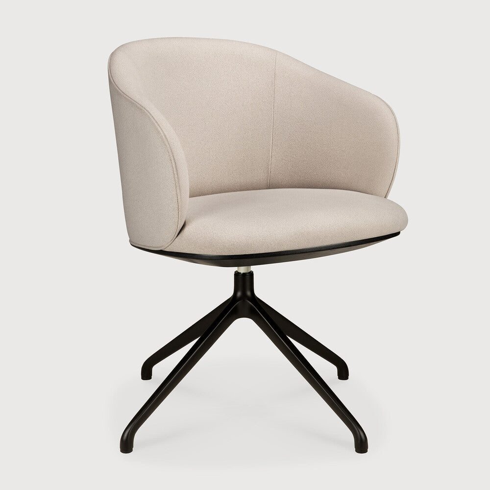 Ethnicraft Unda Office Chair - Salt, Without Wheels
