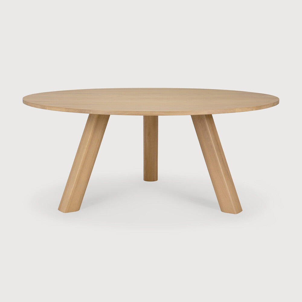 Ethnicraft Unda Dining Table - Oak, profile view
