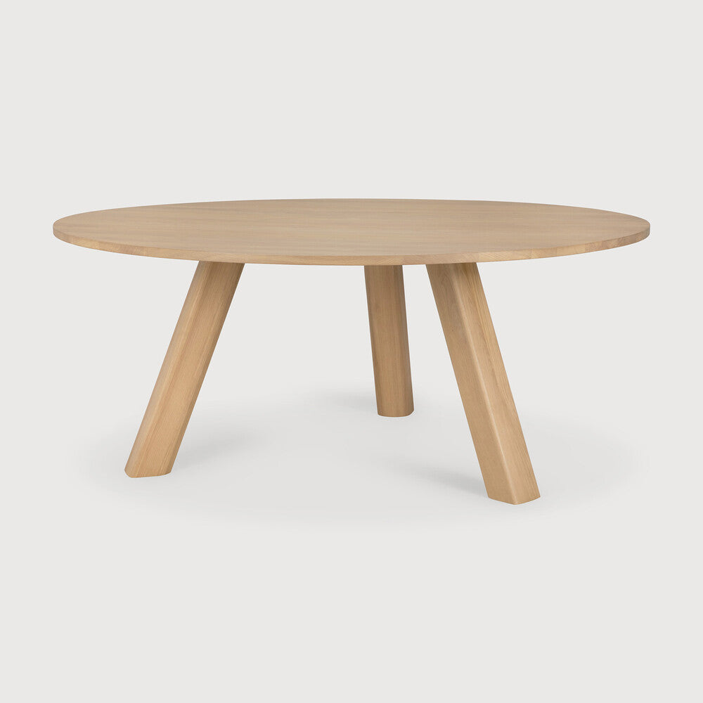 Ethnicraft Unda Dining Table - Oak, side view