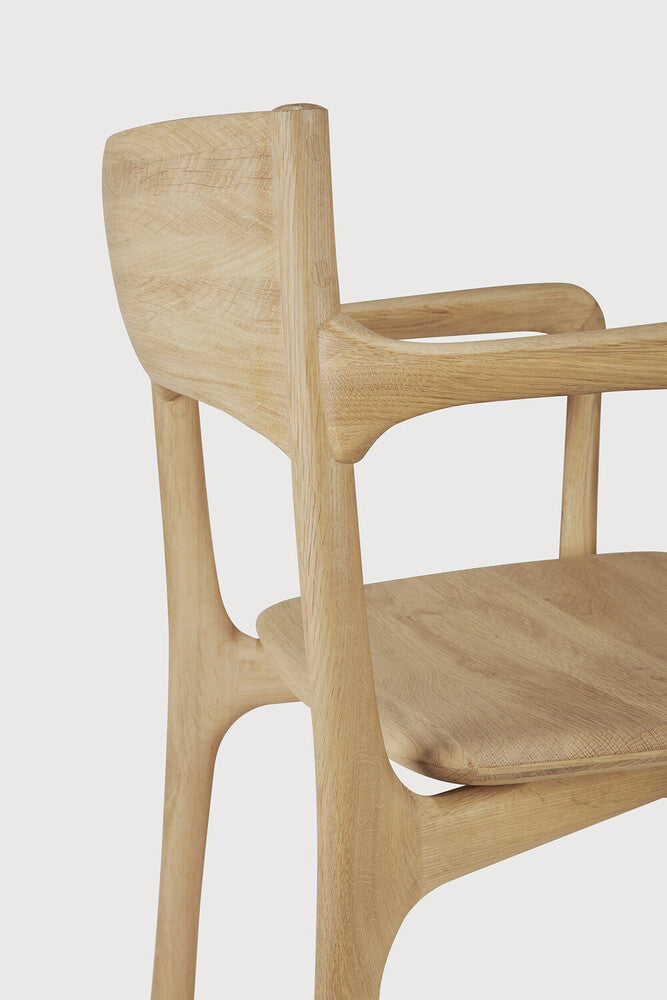 ETHNICRAFT PI DINING CHAIR - OAK - WITH ARMREST | $1,399.00