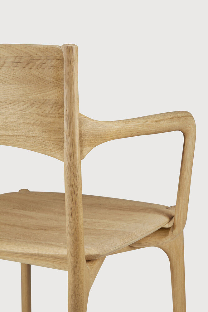 ETHNICRAFT PI DINING CHAIR - OAK - WITH ARMREST | $1,399.00