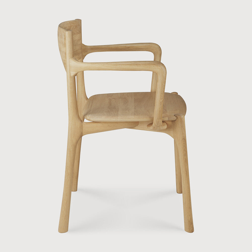 ETHNICRAFT PI DINING CHAIR - OAK - WITH ARMREST | $1,399.00