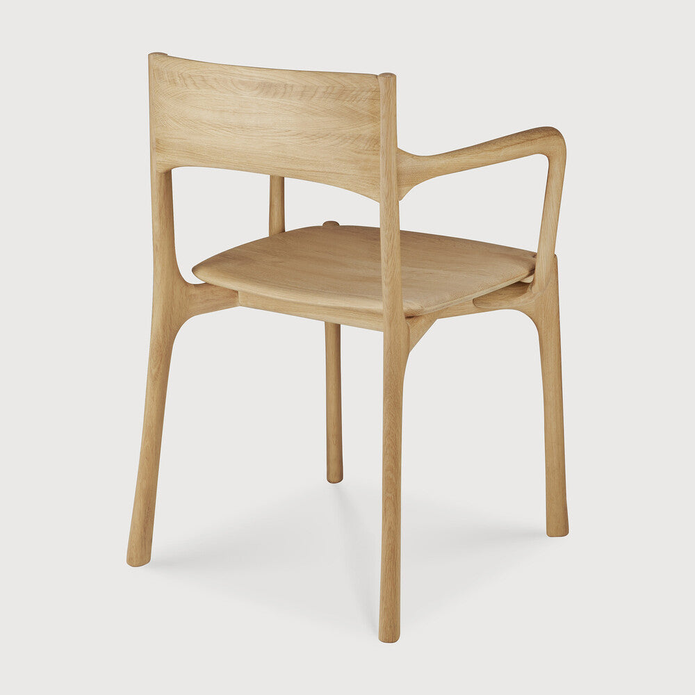 ETHNICRAFT PI DINING CHAIR - OAK - WITH ARMREST | $1,399.00