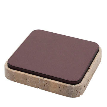 GIOBAGNARA | GIZA LEATHER & MARBLE SQUARE BOX #8 | $855.00