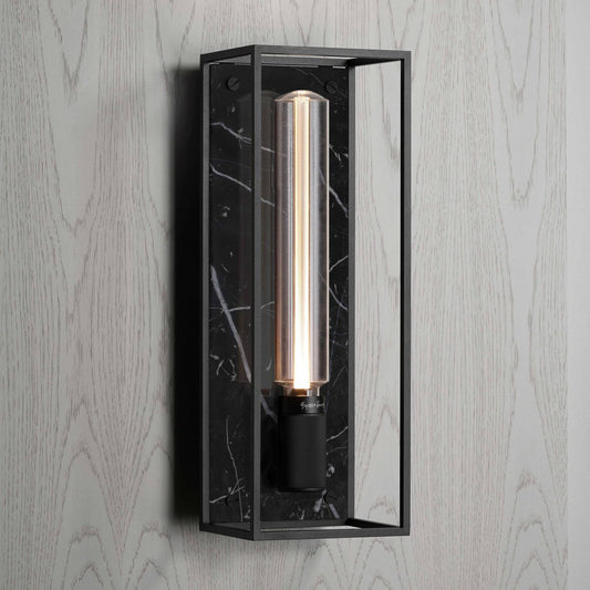 CAGED WALL LARGE CROSS - BLACK MARBLE