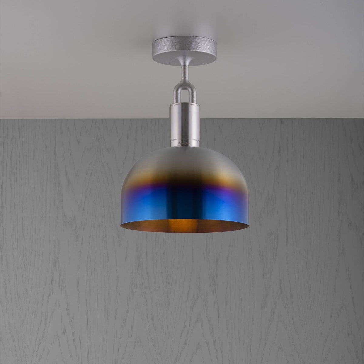 Forked Ceiling Shade Medium Burnt Steel