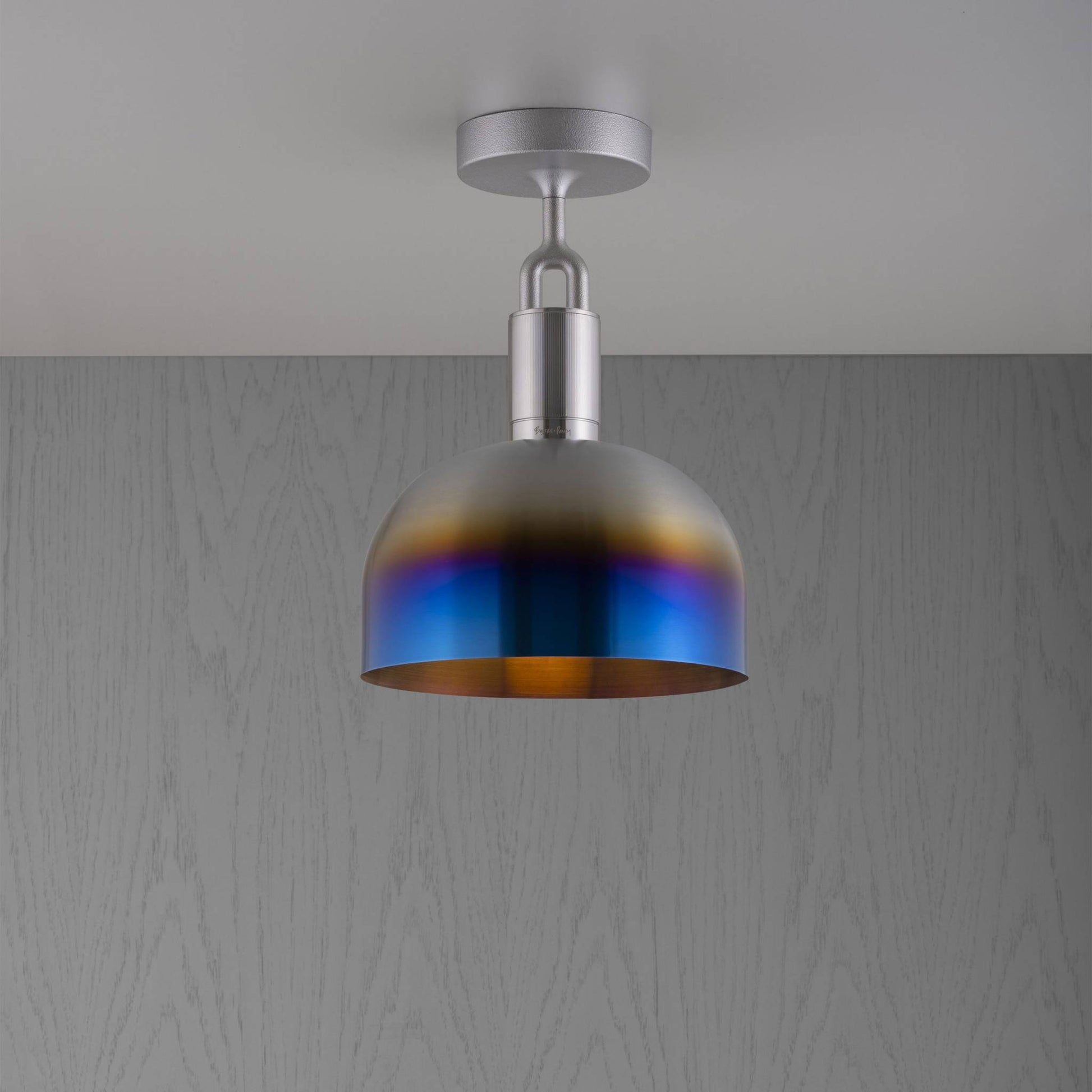 Forked Ceiling Shade Medium Burnt Steel