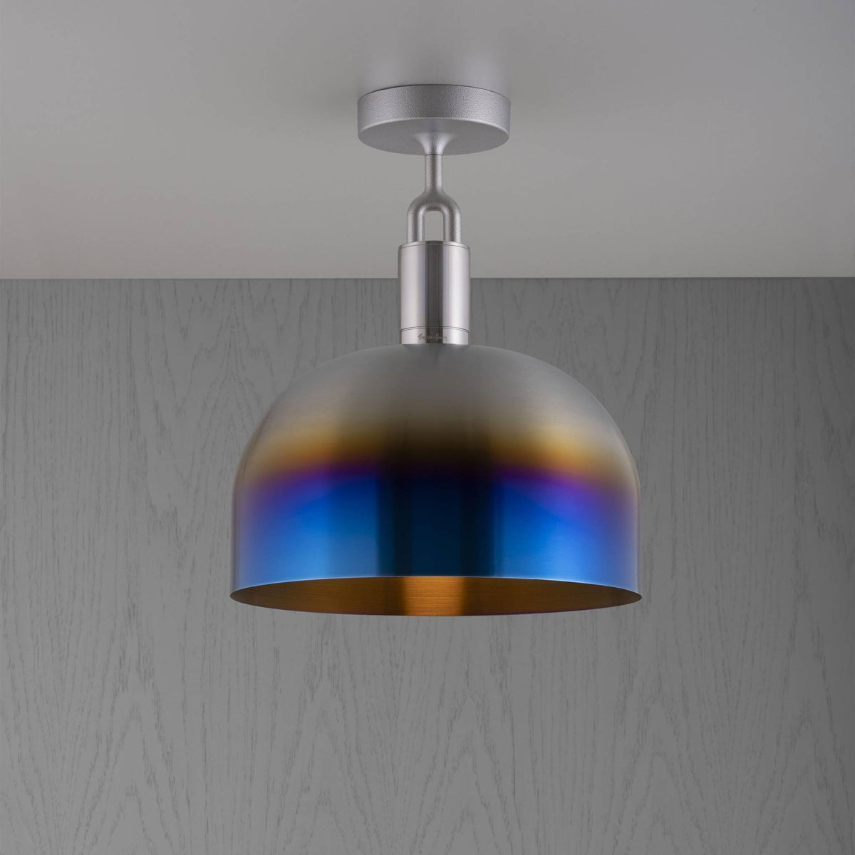 FORKED CEILING SHADE LARGE - BURNT STEEL