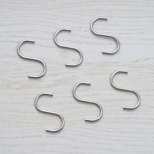 Hanger Shelf S Hook Steel Set of 6