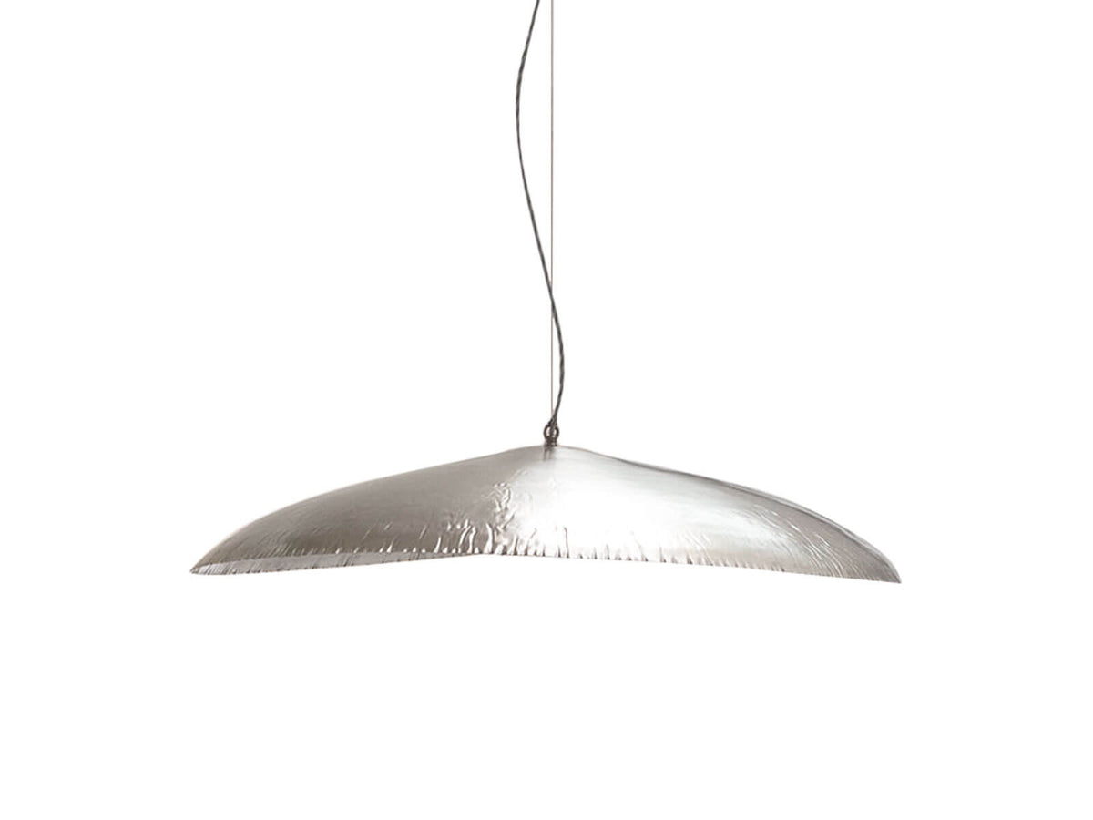 Silver suspension lamp by Gervasoni
