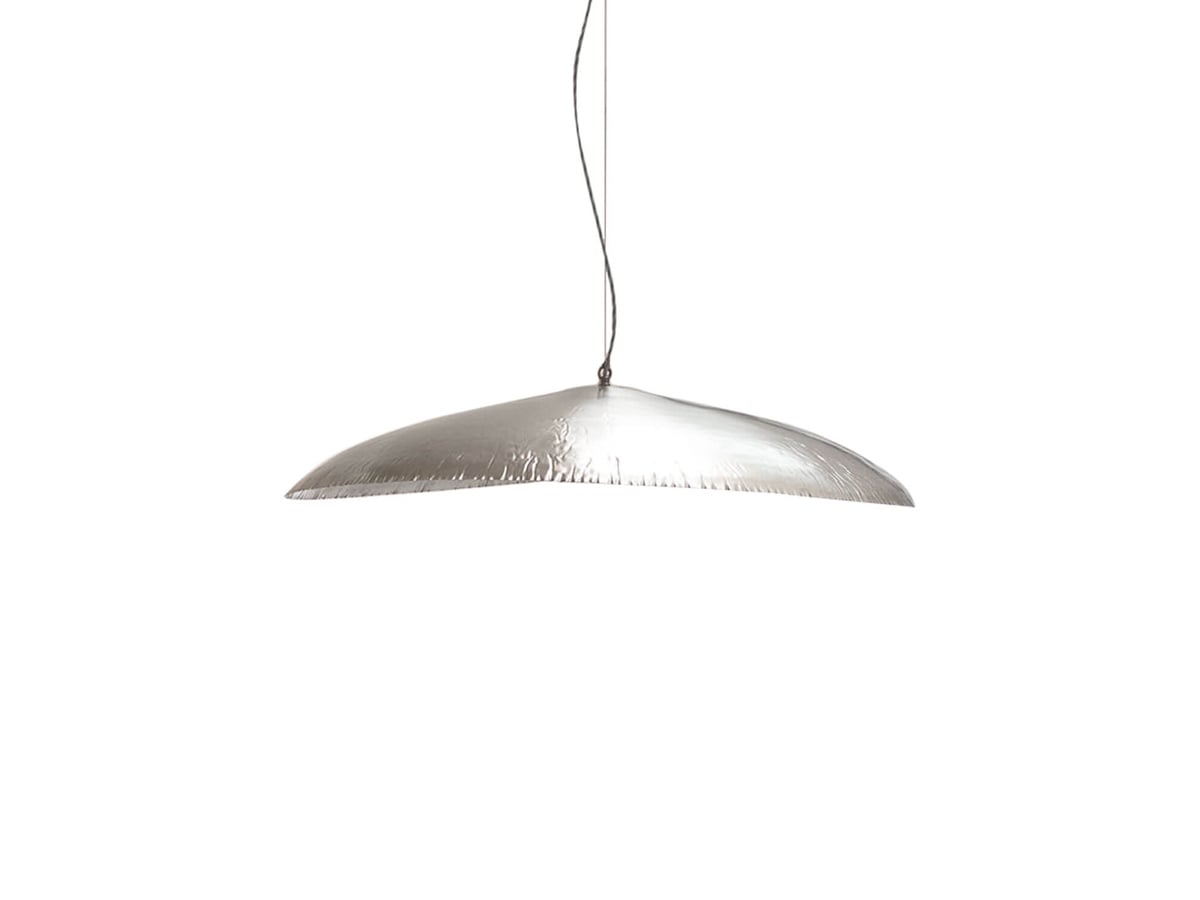 Silver suspension lamp by Gervasoni