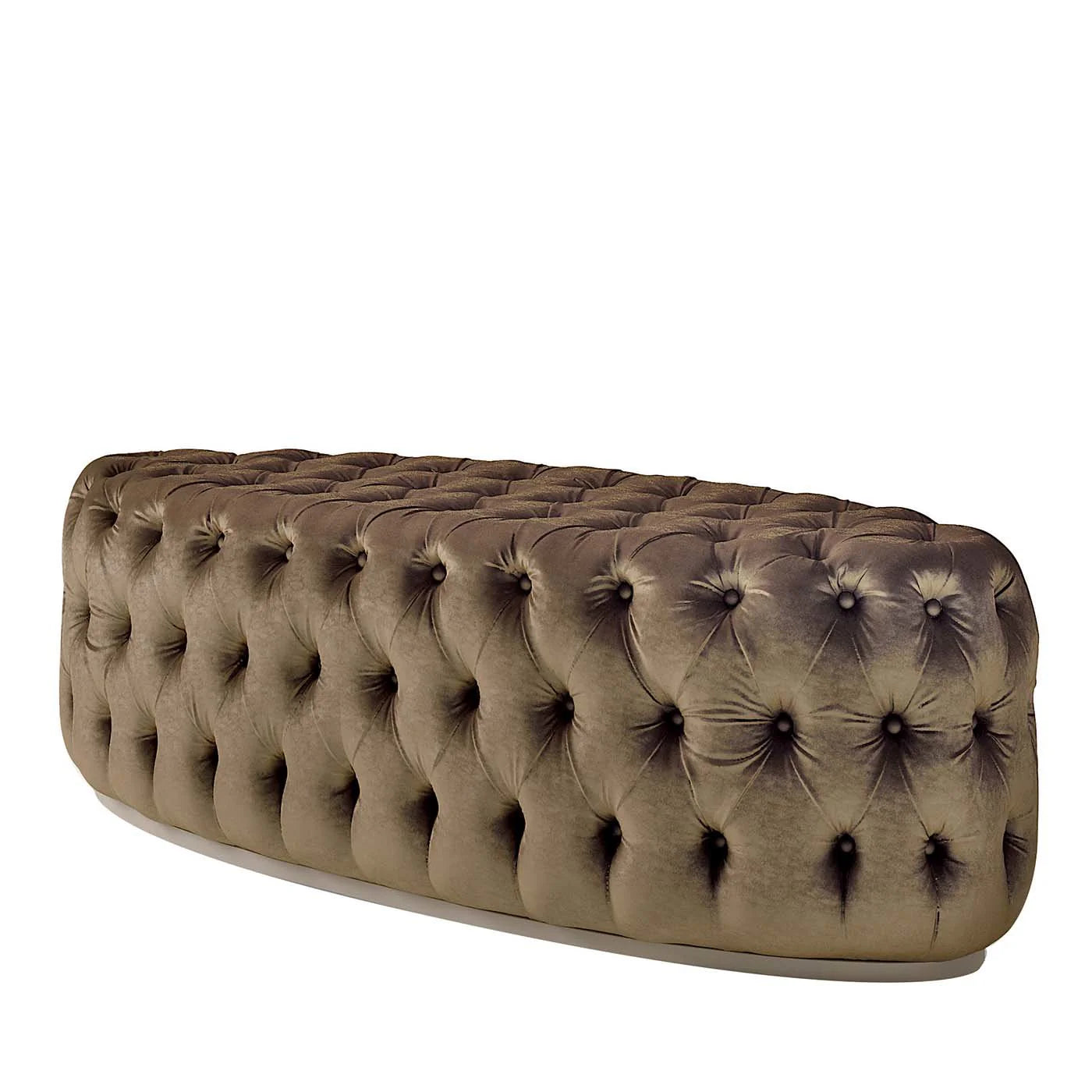 CARPANESE | HOUSE OF ART QUILTED OVAL POUF - $2,785.00