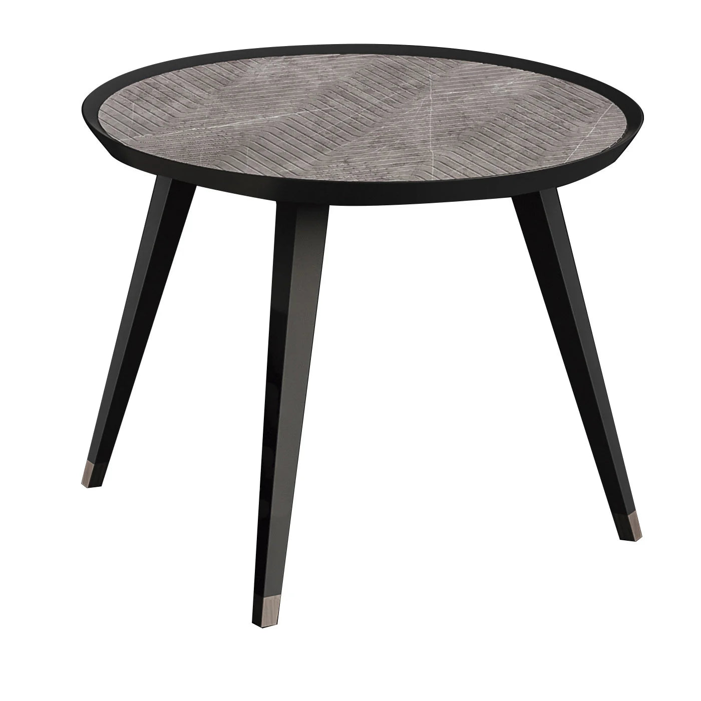 CPRN HOMOOD CHEVERON MARBLE SIDE TABLE - $4,345.00