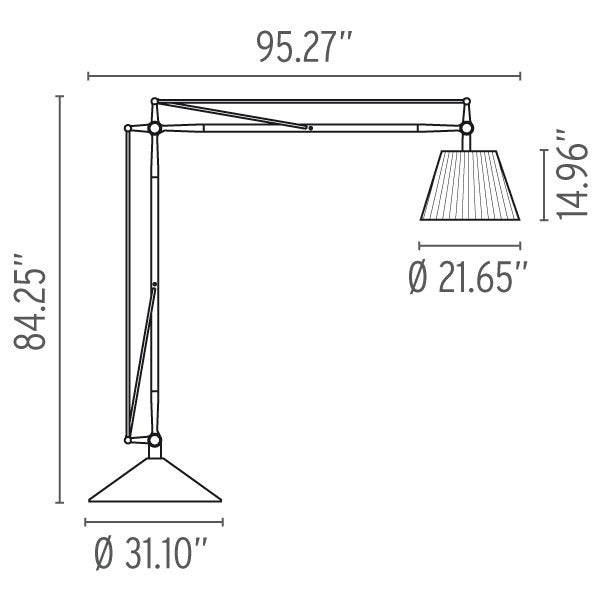 FLOS | SUPERARCHIMOON FLOOR LAMP LIGHT | $12,954.00