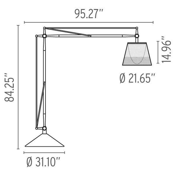 FLOS | SUPERARCHIMOON OUTDOOR FLOOR LAMP LIGHT | $26,250.00