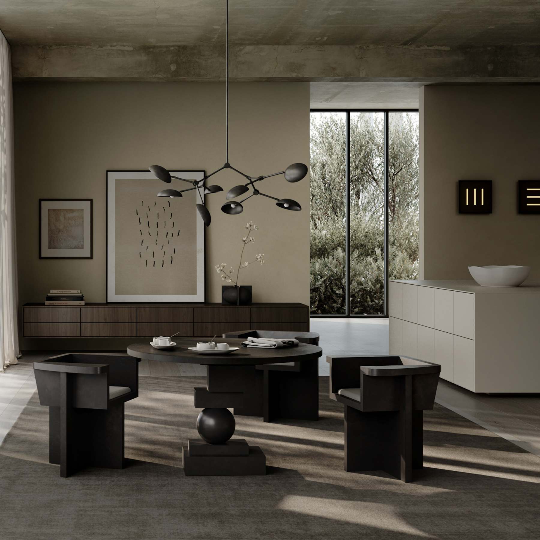 Drop Chandelier, Mini - Bronze