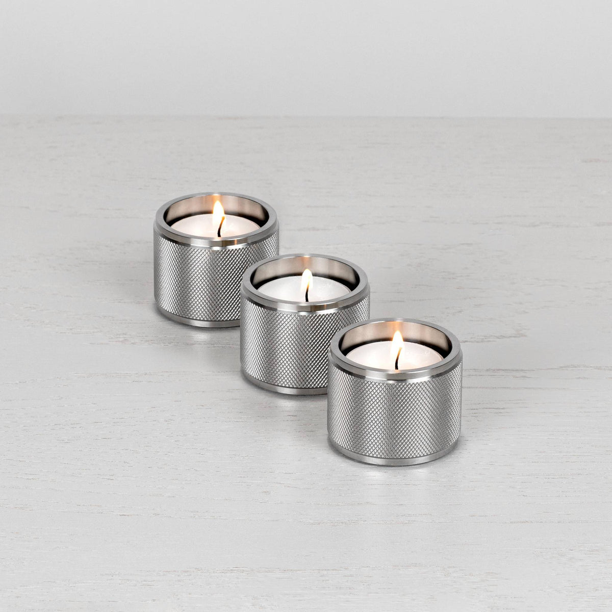 Tealight Candle Holder Set of 3 Steel
