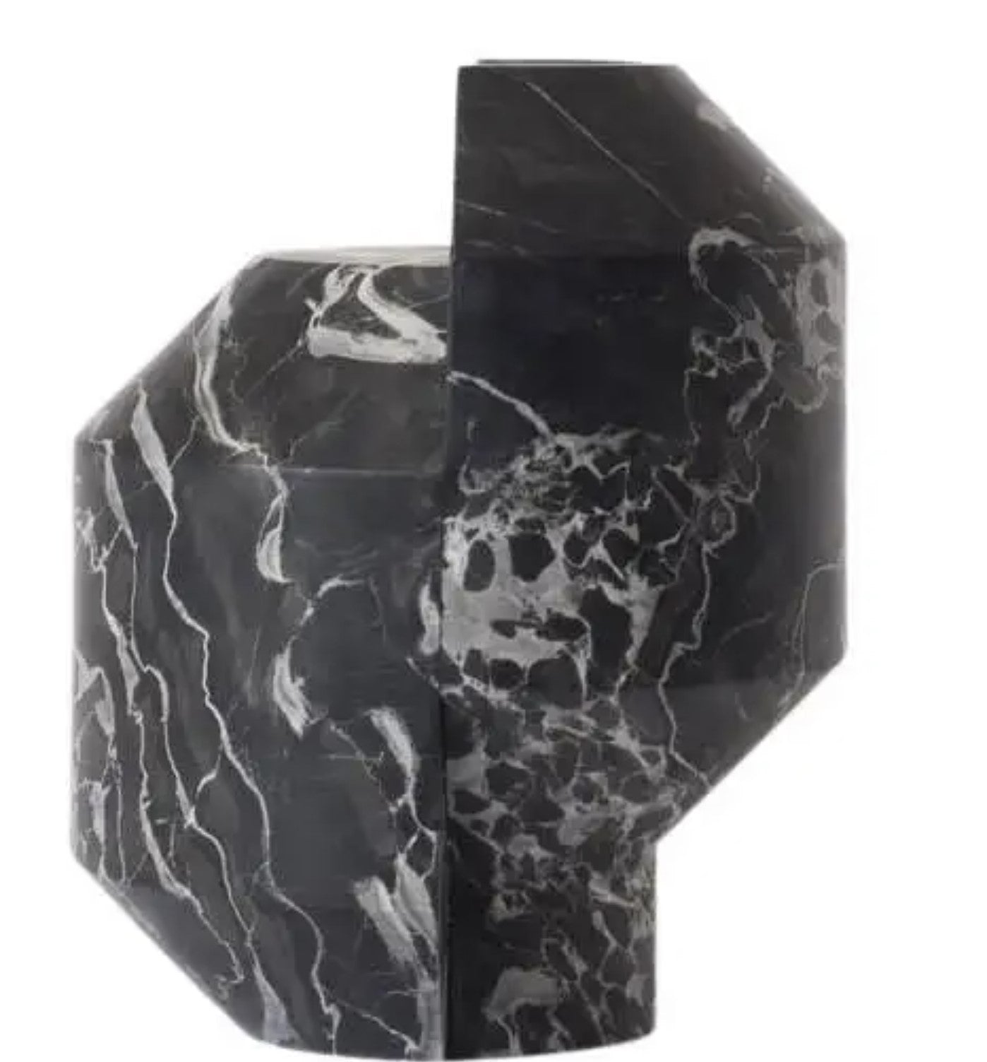 Toucana Small Portoro Marble Flower Vase and Candle Holder - $1,048.00