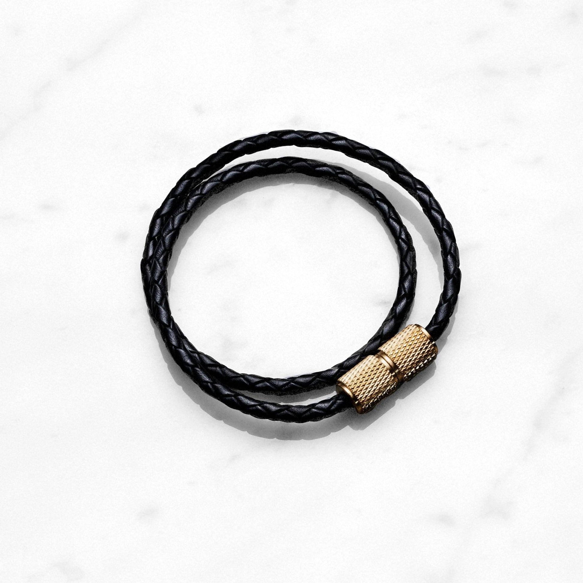 Double Bracelet Black Brass