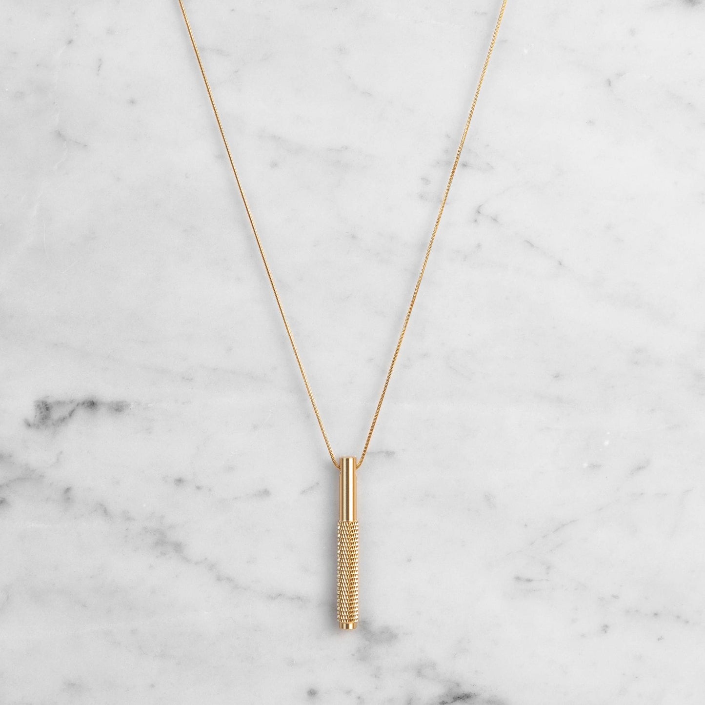 Necklace Vertical Cross Brass