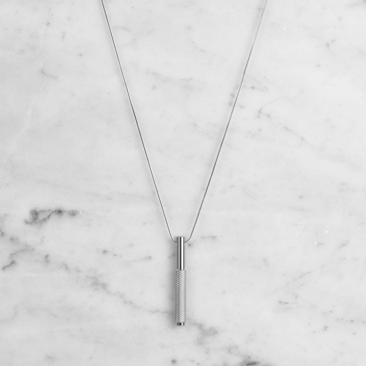 Necklace Vertical Cross Steel