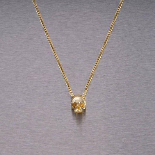Skull Necklace Travis Barker Gold