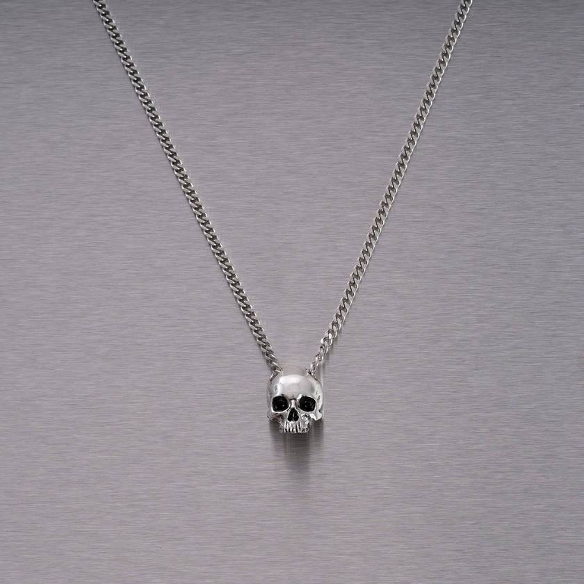 Skull Necklace Travis Barker Silver