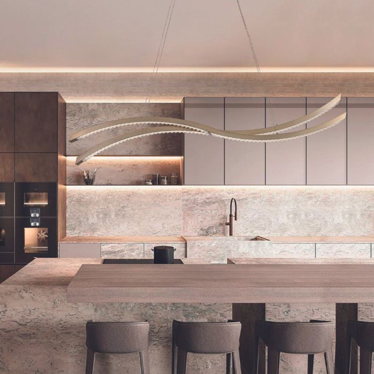 Masiero Libe Linear Suspension Lamp