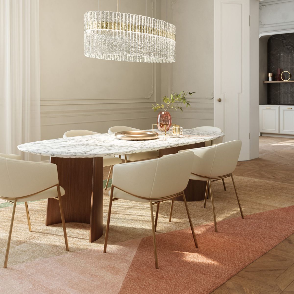 Masiero Vegas Ovale Suspension Lamp