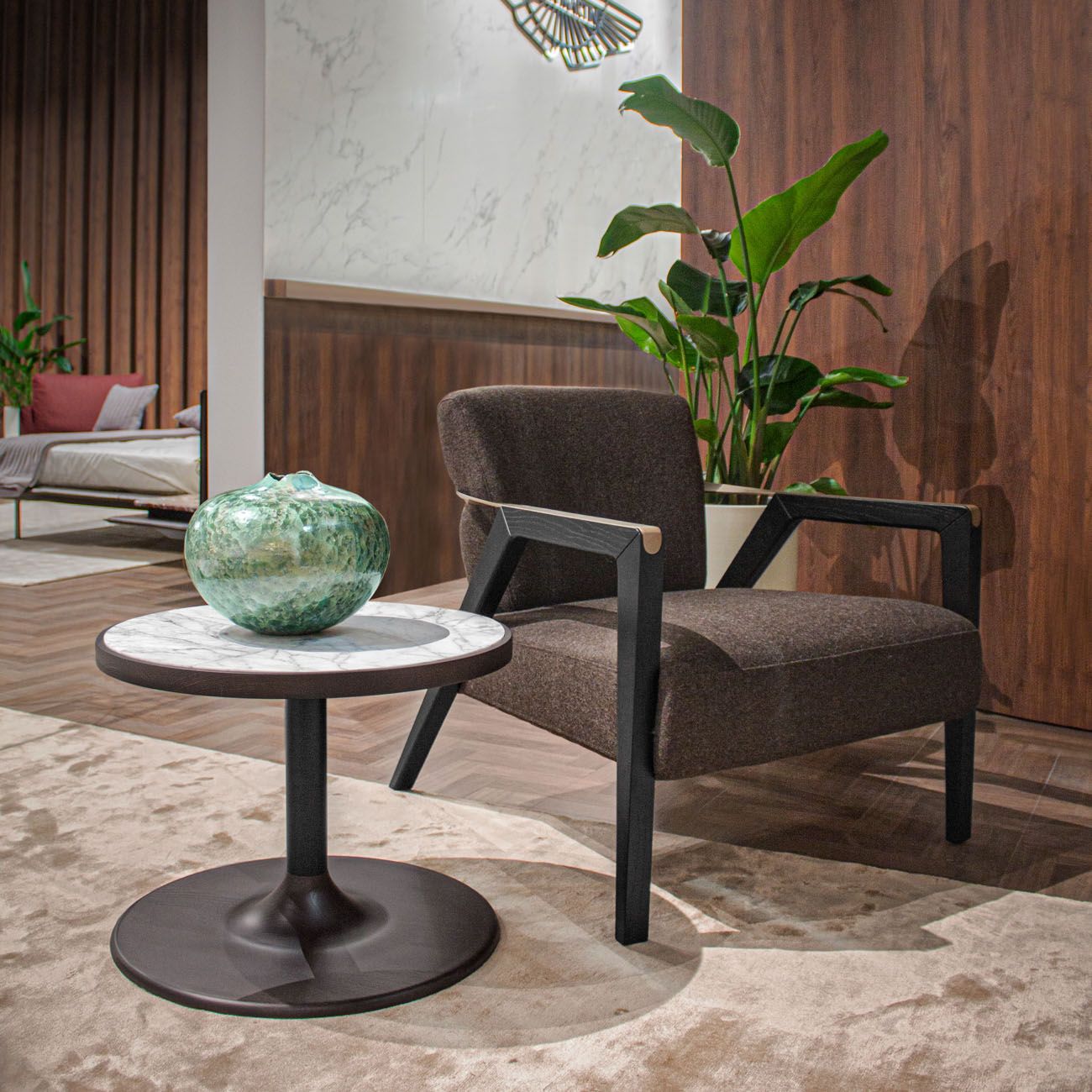 ASTON MARTIN HOME | V212/XL Wood and Marble Side Table - $9029.00