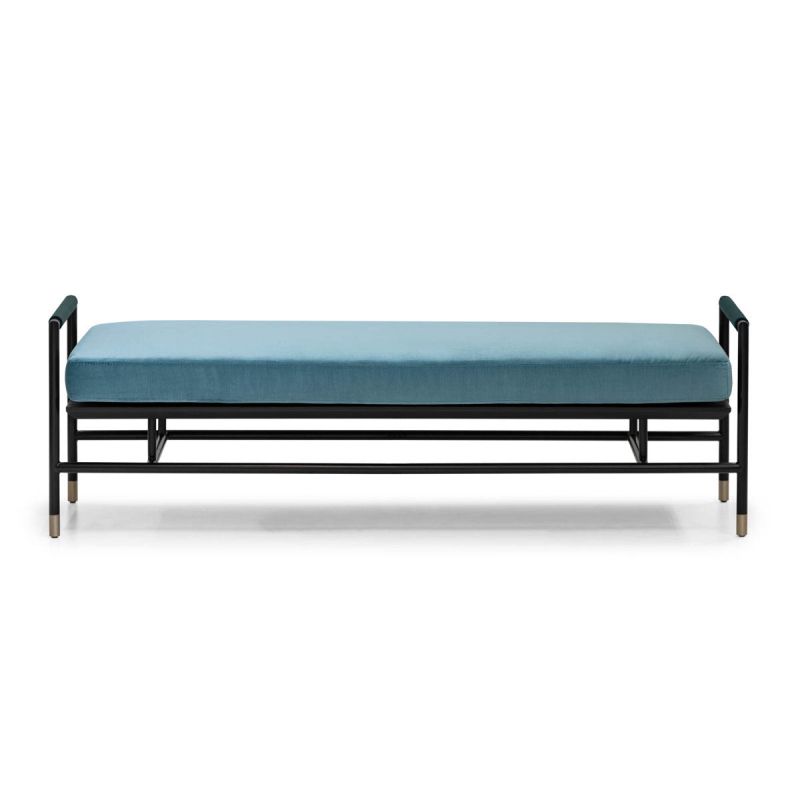 ASTON MARTIN HOME | V245 LEATHER AND FABRIC BENCH | $20,182.00