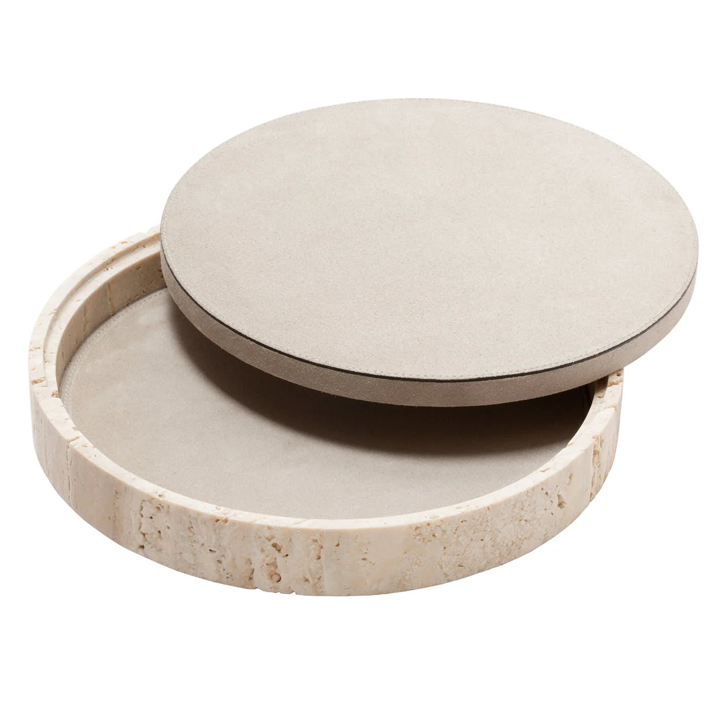 GIOBAGNARA | GIZA LEATHER & MARBLE ROUND BOX #3 | $855.00