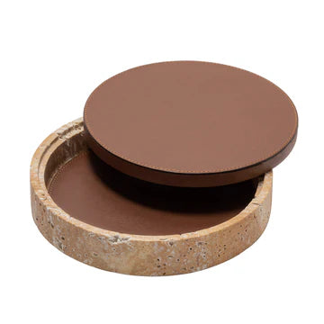 GIOBAGNARA | GIZA LEATHER & MARBLE ROUND BOX #9 | $855.00
