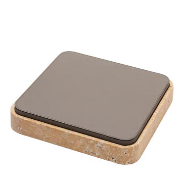 GIOBAGNARA | GIZA LEATHER & MARBLE SQUARE BOX #4 | $855.00