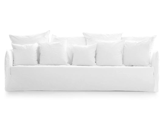 Gervasoni Ghost 114 Sofa in White Linen Upholstery by Paola Navone $8,600.00