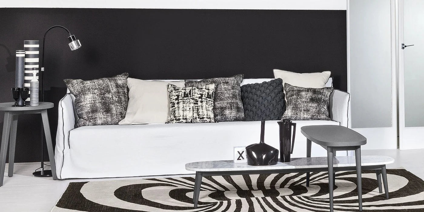 Gervasoni Ghost 14 Sofa in White Linen Upholstery by Paola Navone $7,300.00
