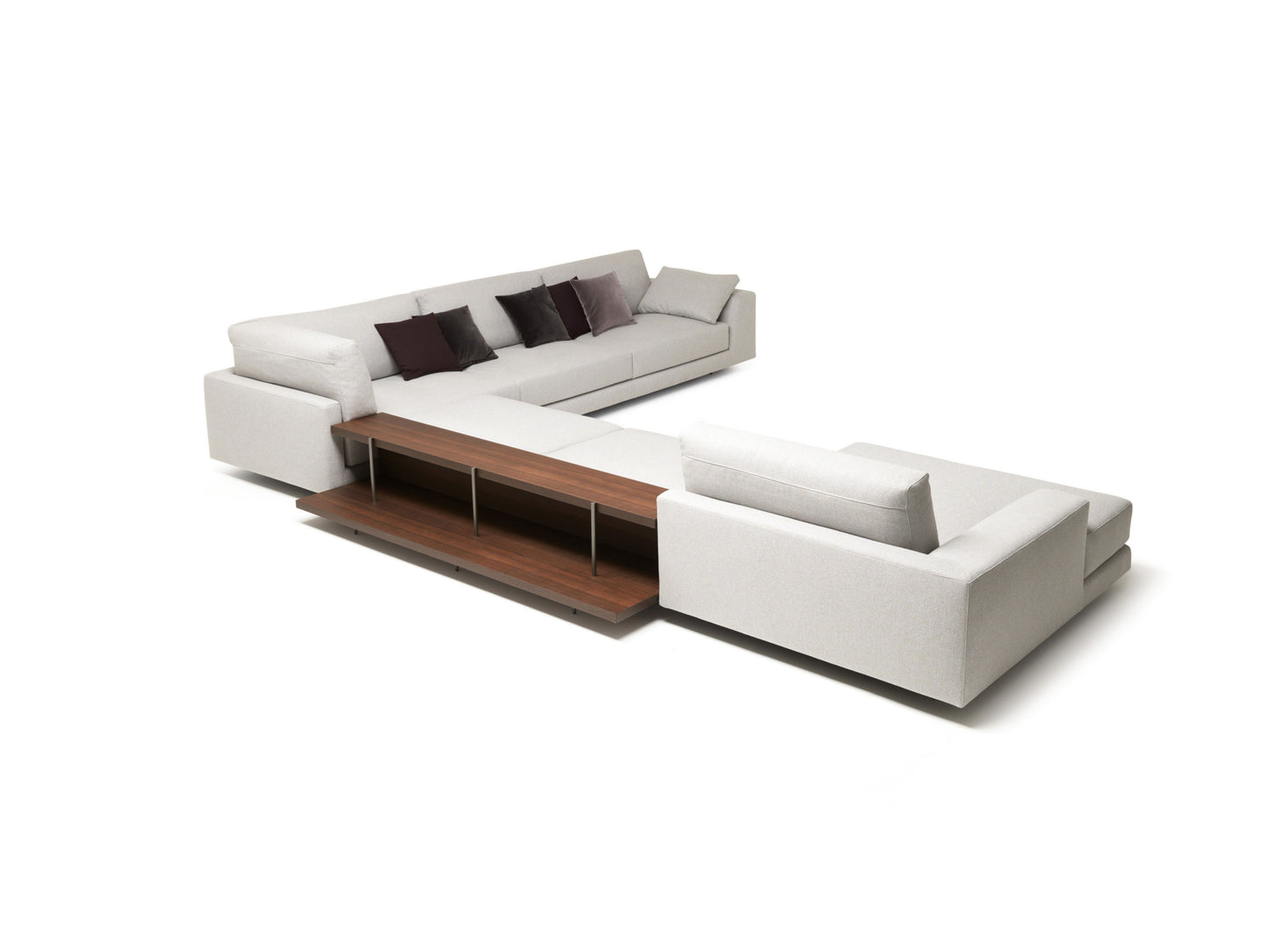 ARGO | Sofa with integrated magazine rack by MisuraEmme