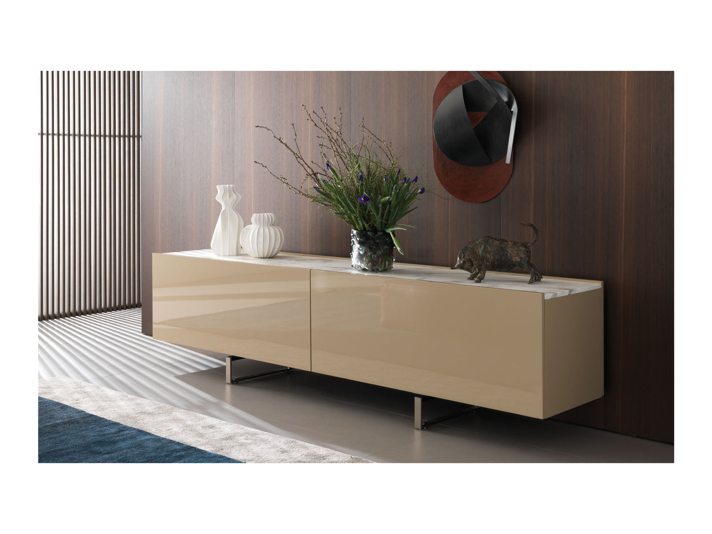 SQUARE | Sideboard with sliding doors by MisuraEmme