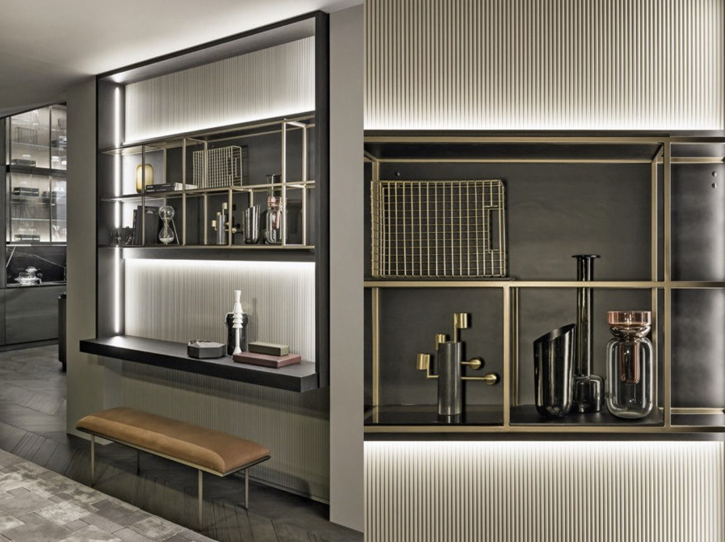 NU I Hanging system with integrated led lighting by Shake
