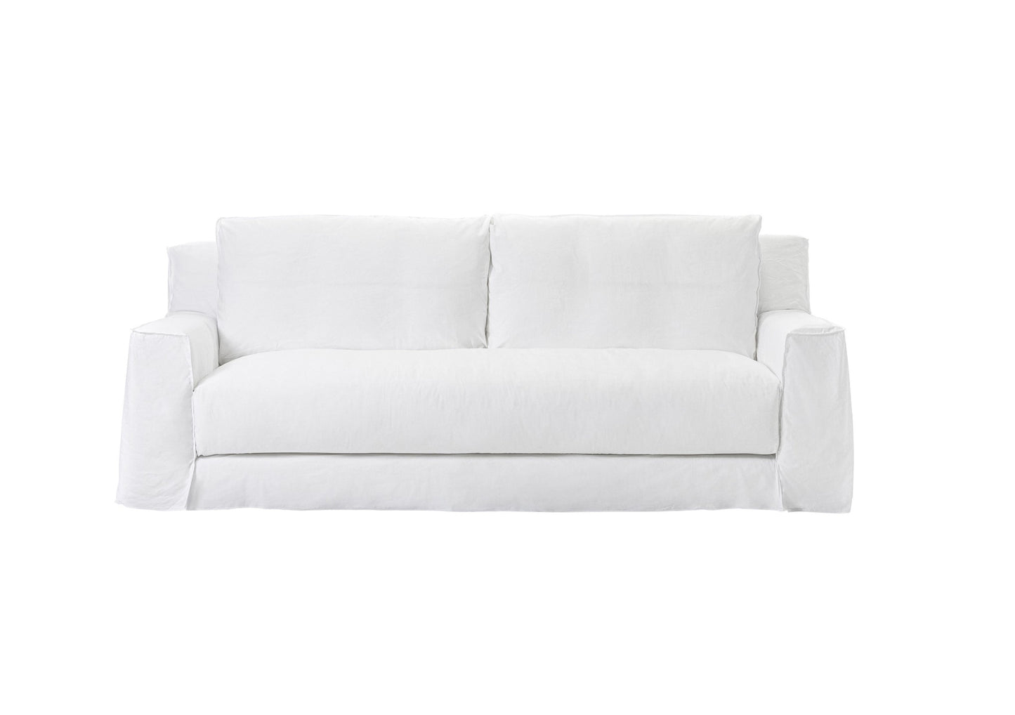 Gervasoni Loll 12 Sofa in White Linen Upholstery by Paola Navone - $7,750.00