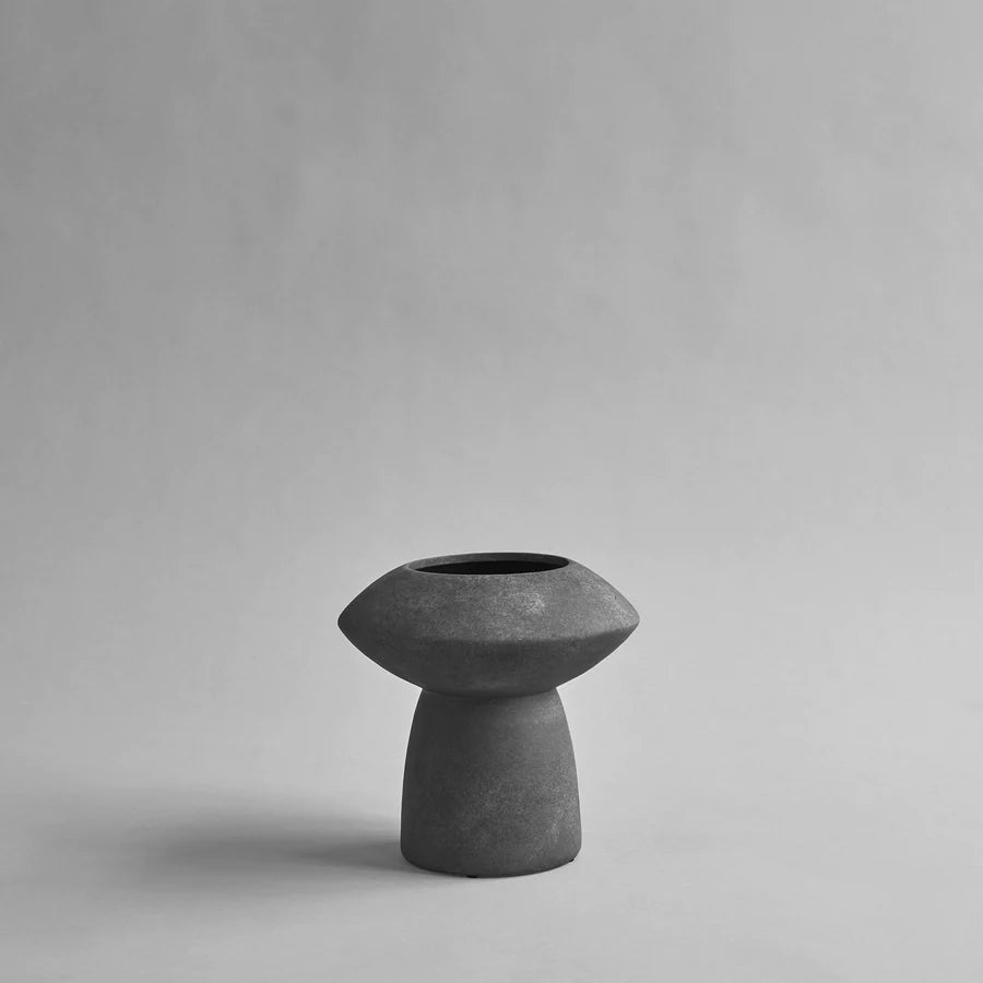 Sphere Vase Fat - Dark Grey - $145