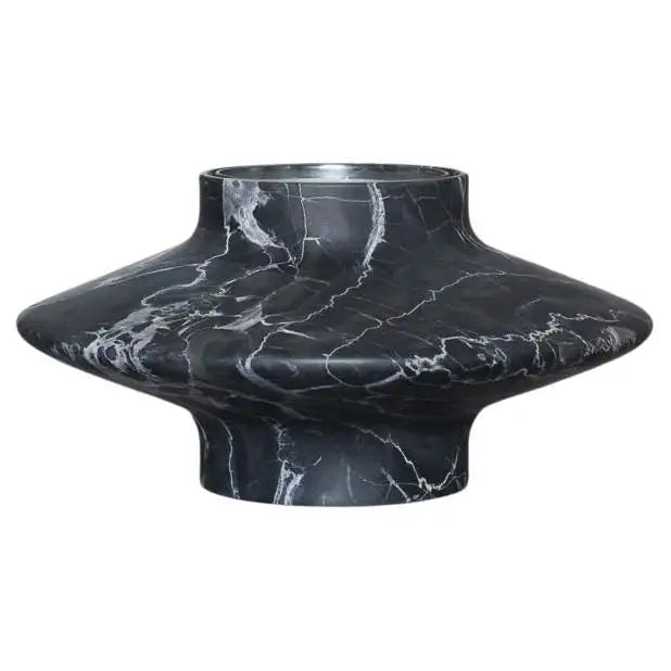 Gamma Portoro marble Flower vase and Candle holder by Frederic Saulou - $870